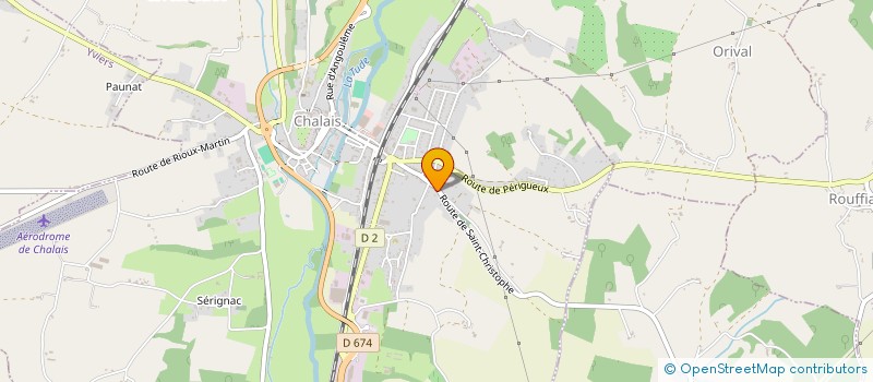 localisation de l'entreprise LM PRODUCTION à CHALAIS