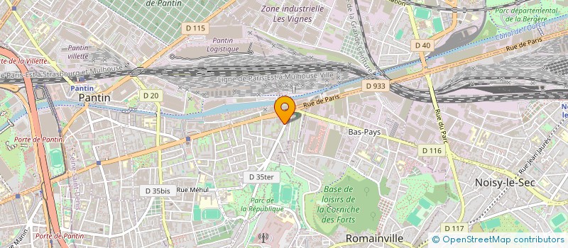 localisation de l'entreprise LM RENOVATION à PANTIN