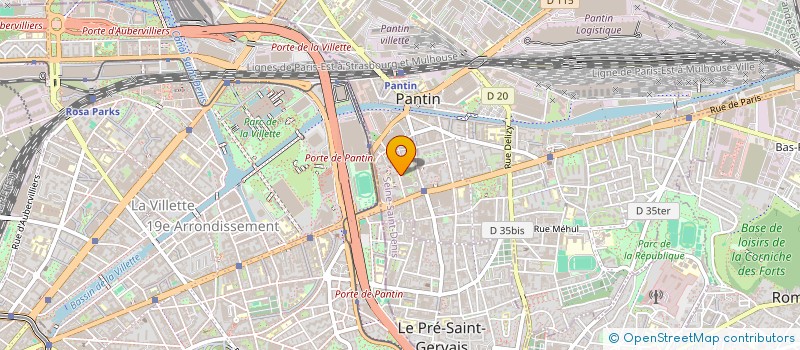 localisation de l'entreprise LM SOLUTION  PANTIN