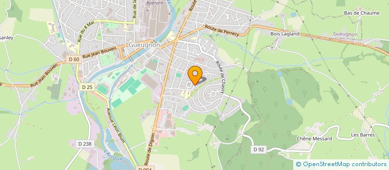 localisation de l'entreprise LM TELECOM à GUEUGNON