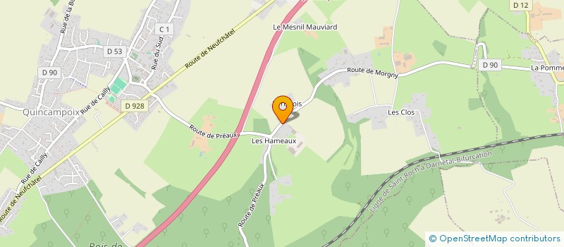 localisation de l'entreprise LM TRAITEUR  QUINCAMPOIX