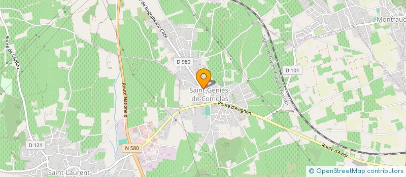 localisation de l'entreprise LM TRAVAUX  SAINT-GENIES-DE-COMOLAS