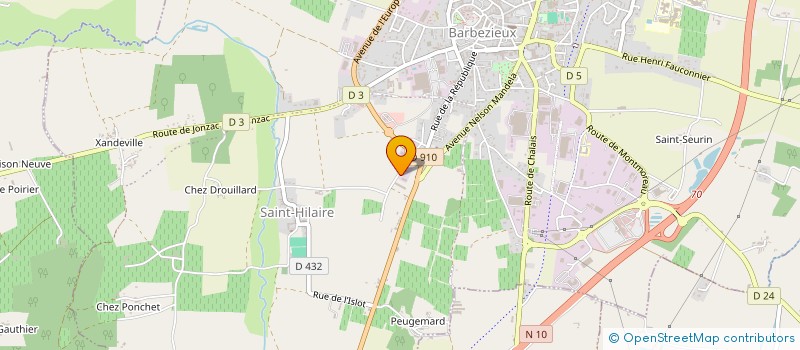 localisation de l'entreprise LM2B  BARBEZIEUX-SAINT-HILAIRE
