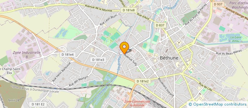 localisation de l'entreprise LM2R  BETHUNE