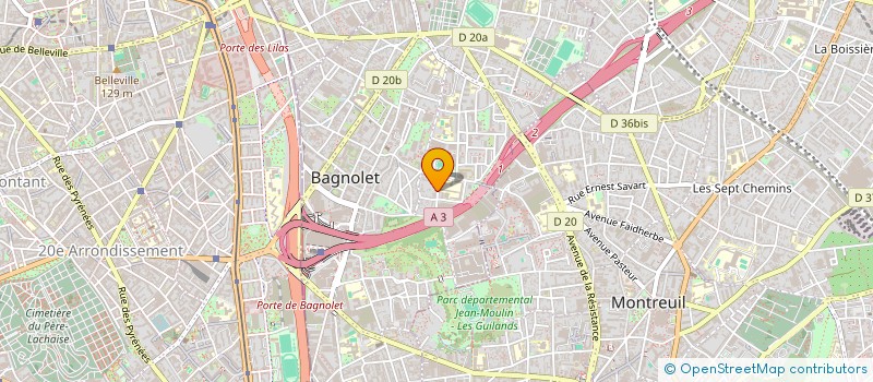 localisation de l'entreprise LMD  BAGNOLET