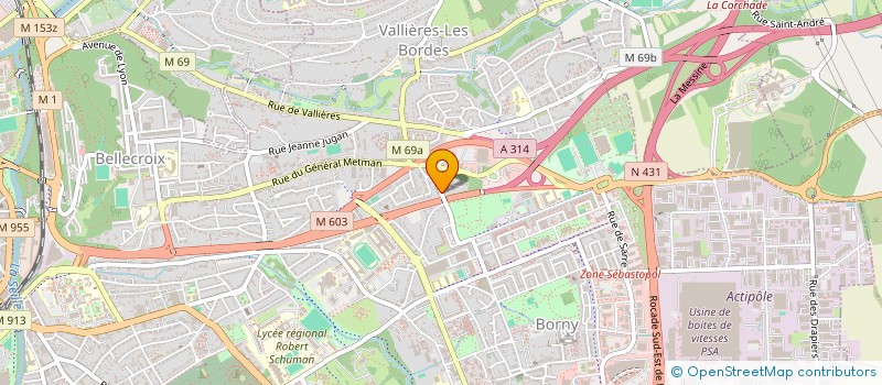 localisation de l'entreprise LMD COIFFURE  METZ