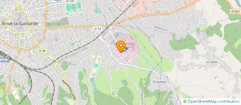 localisation de l'entreprise LMD PRINT à BRIVE-LA-GAILLARDE