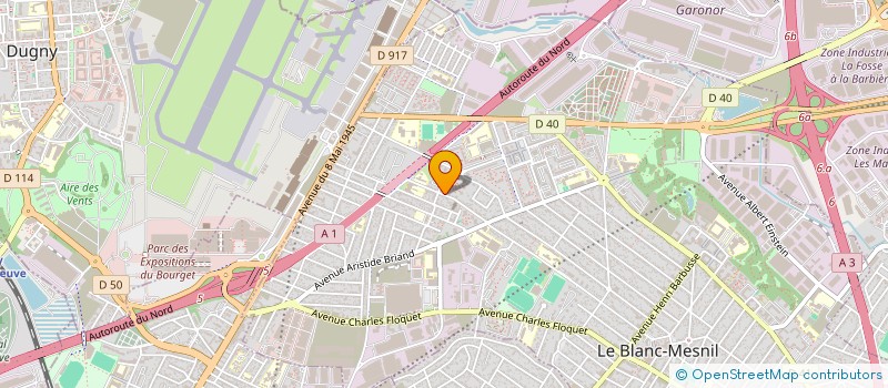 localisation de l'entreprise LMD TP  LE BLANC-MESNIL