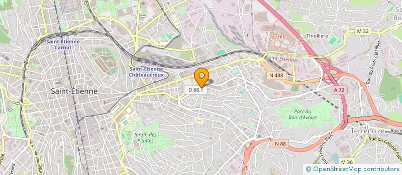 localisation de l'entreprise LMD TRANSPORT  SAINT-ETIENNE