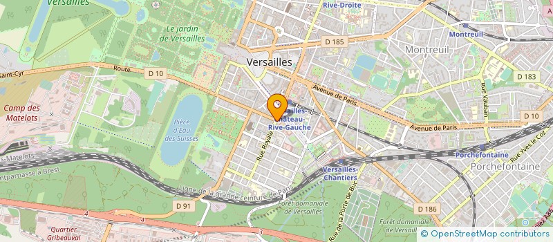 localisation de l'entreprise LMG COLOR à VERSAILLES
