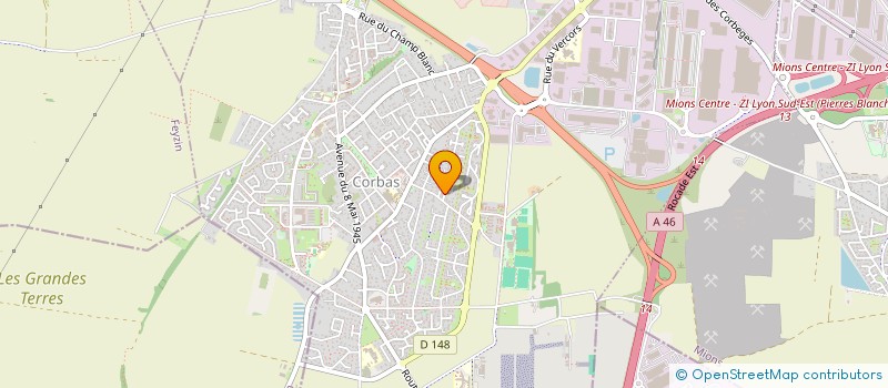 localisation de l'entreprise LMH INVEST à CORBAS