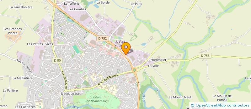localisation de l'entreprise LMH SOLUTIONS à BEAUPREAU-EN-MAUGES