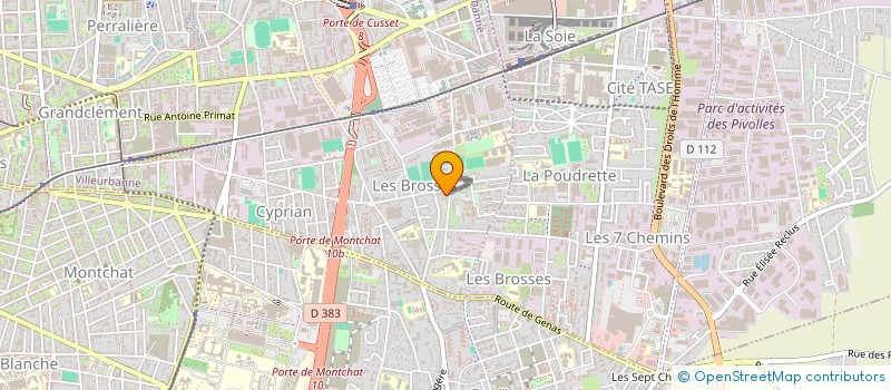 localisation de l'entreprise LMH TAXI  VILLEURBANNE