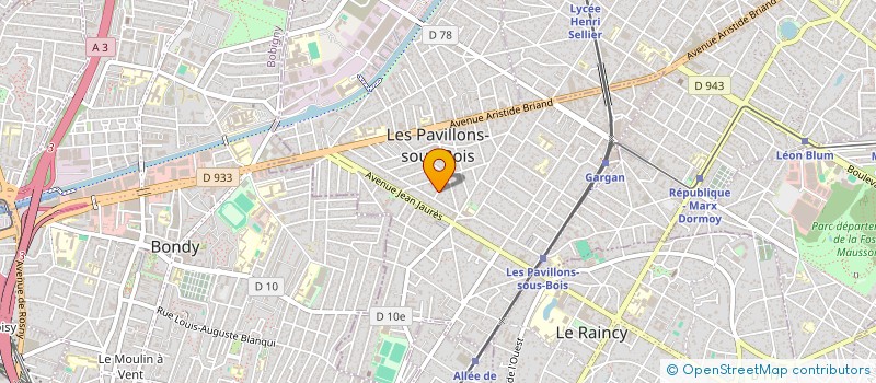 localisation de l'entreprise LMJ  LES PAVILLONS-SOUS-BOIS