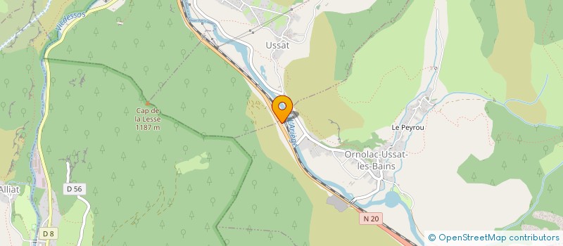 localisation de l'entreprise LMJC à ORNOLAC-USSAT-LES-BAINS