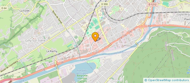 localisation de l'entreprise LMJC IMMO  ALBERTVILLE