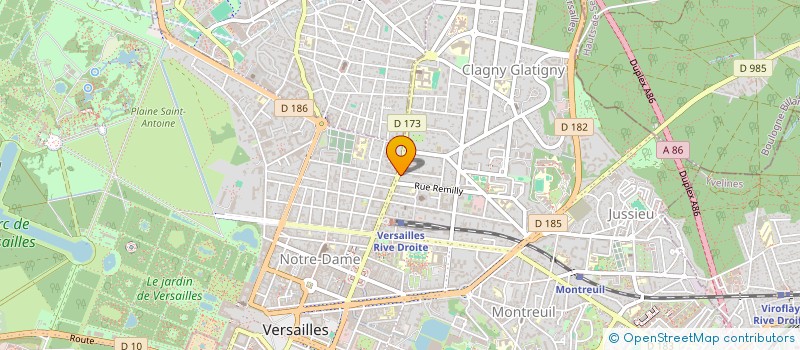localisation de l'entreprise LMN THEV à VERSAILLES