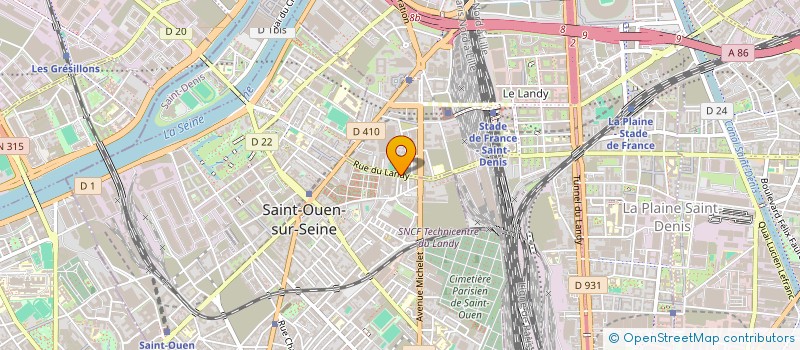 localisation de l'entreprise LMNP BENFREDJ à SAINT-OUEN-SUR-SEINE
