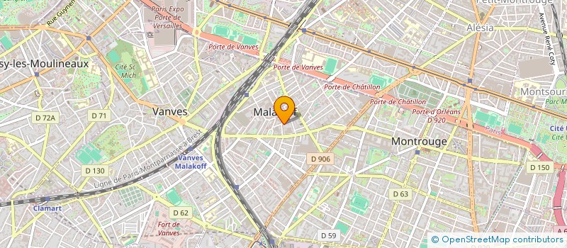 localisation de l'entreprise LMNP BENRABIA BORDES  MALAKOFF