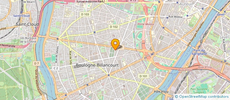 localisation de l'entreprise LMNP BOULOGNE RUE DE L'EST à BOULOGNE-BILLANCOURT