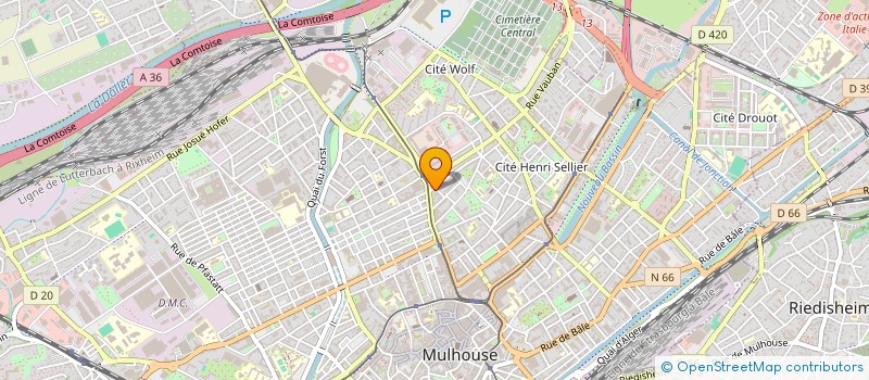 localisation de l'entreprise LMNP BUHLER WEYLAND/PETIT  MULHOUSE