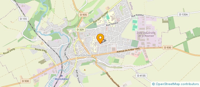 localisation de l'entreprise LMNP CARLIER/RAGUET  MONTDIDIER