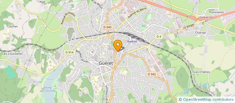 localisation de l'entreprise LMNP CARRY SEBASTIEN ET CECILE à GUERET