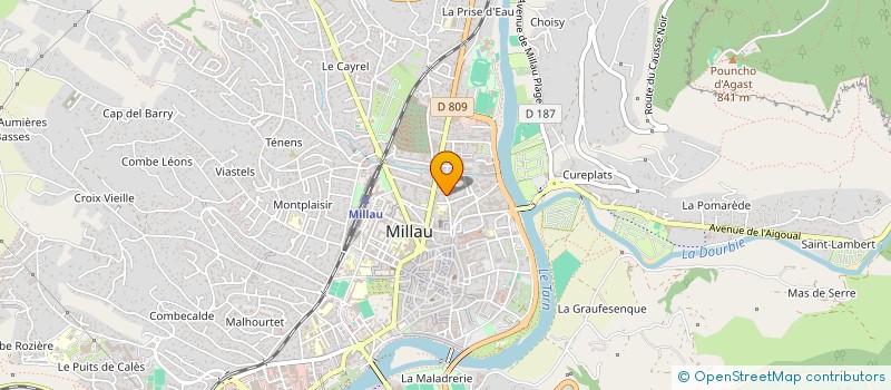 localisation de l'entreprise LMNP CASTERAN DUCOULOMBIER  MILLAU