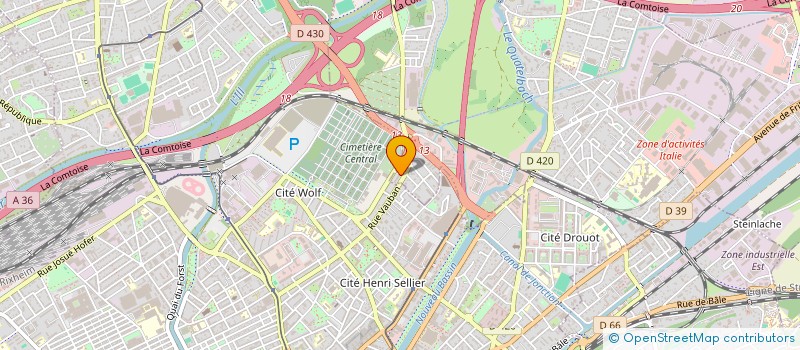 localisation de l'entreprise LMNP CGB  ILLZACH