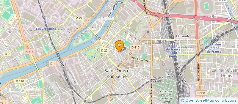 localisation de l'entreprise LMNP CLAVET-RIOLS à SAINT-OUEN-SUR-SEINE