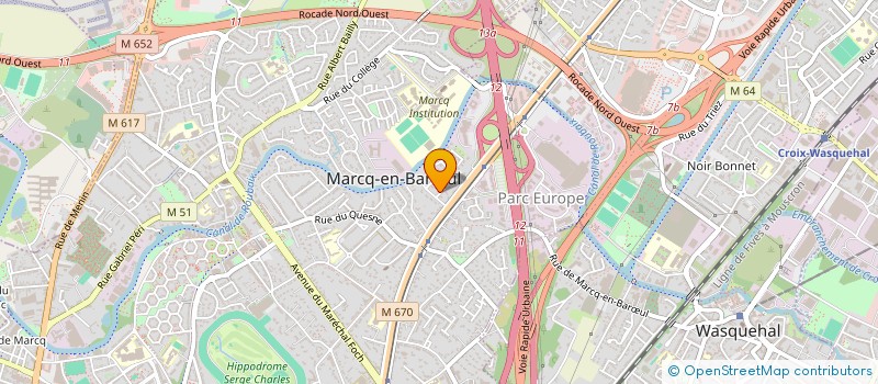 localisation de l'entreprise LMNP DUROYON-WATTEL à MARCQ-EN-BARŒUL
