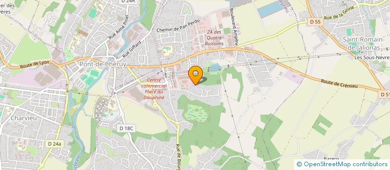 localisation de l'entreprise LMNP GRAS ANDRILLAT  TIGNIEU-JAMEYZIEU