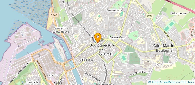 localisation de l'entreprise LMNP HUSQUIN-DUFLOS à BOULOGNE-SUR-MER