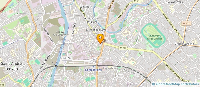 localisation de l'entreprise LMNP INDIV DELEDALLE HU à MARCQ-EN-BARŒUL
