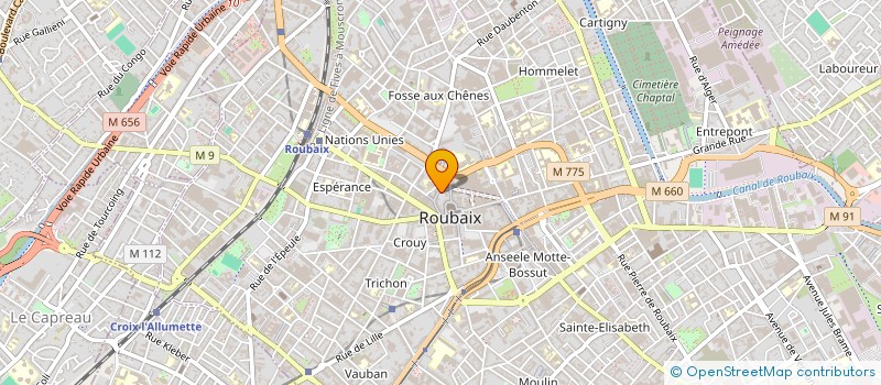 localisation de l'entreprise LMNP INDIVISION BONNEMAISON BRISSEAU  ROUBAIX