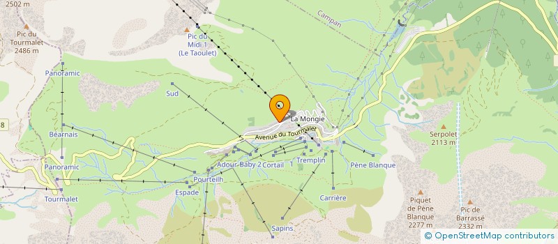 localisation de l'entreprise LMNP LA MONGIE  BAGNERES-DE-BIGORRE