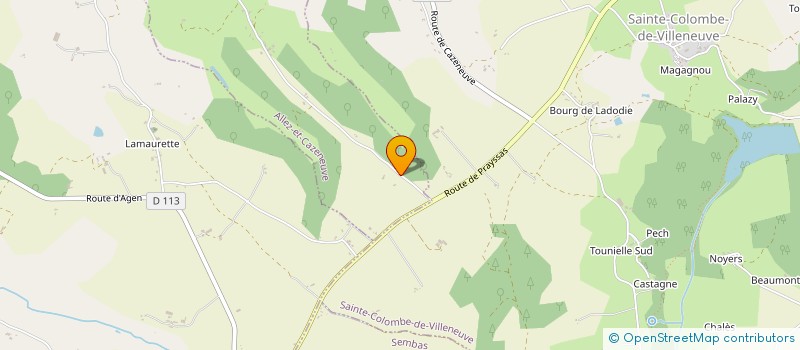 localisation de l'entreprise LMNP LES LANDES  ALLEZ-ET-CAZENEUVE