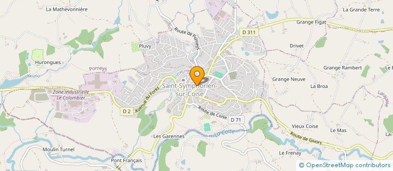 localisation de l'entreprise LMNP MASCRET/MARCONNET  SAINT-SYMPHORIEN-SUR-COISE