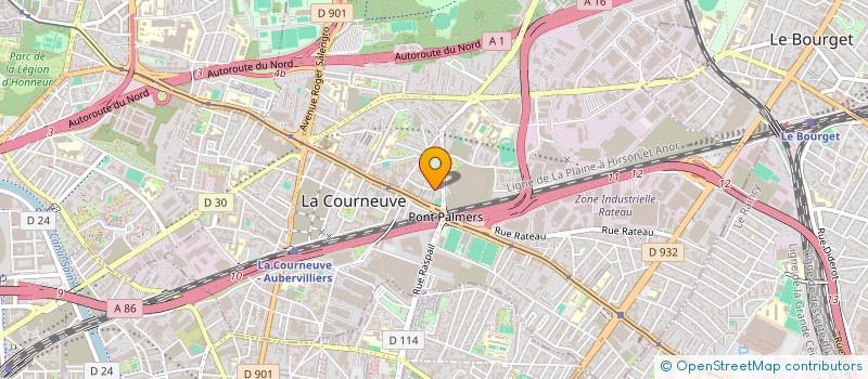 localisation de l'entreprise LMNP NITCHEU / MONENGUELE à LA COURNEUVE