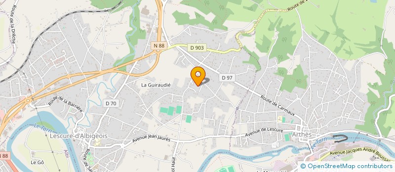 localisation de l'entreprise LMNP PEIXOTO  LESCURE-D'ALBIGEOIS