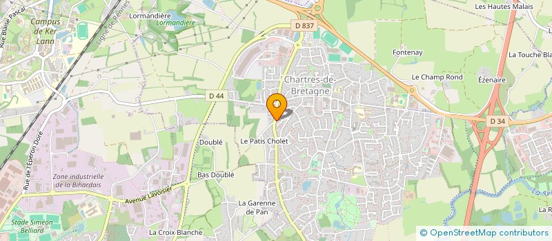 localisation de l'entreprise LMNP PHELIPPE ET BRETONNET  CHARTRES-DE-BRETAGNE