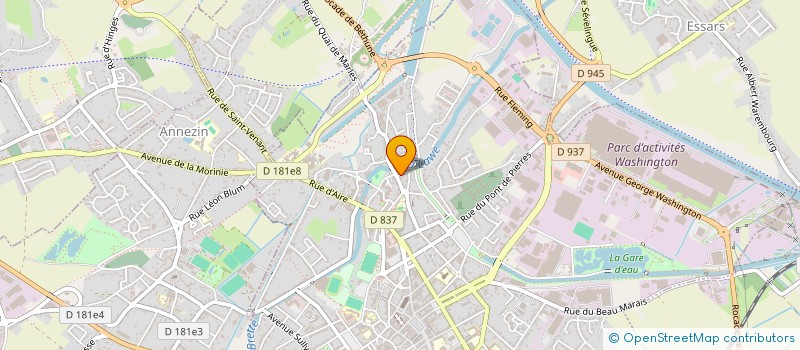 localisation de l'entreprise LMNP POUTRAIN BUDZYNOWSKI  BETHUNE