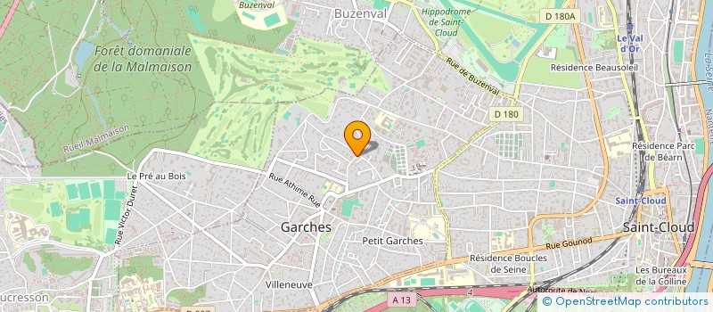 localisation de l'entreprise LMNP ROMAIN & MARIE-CAMILLE TOULEMONDE à GARCHES