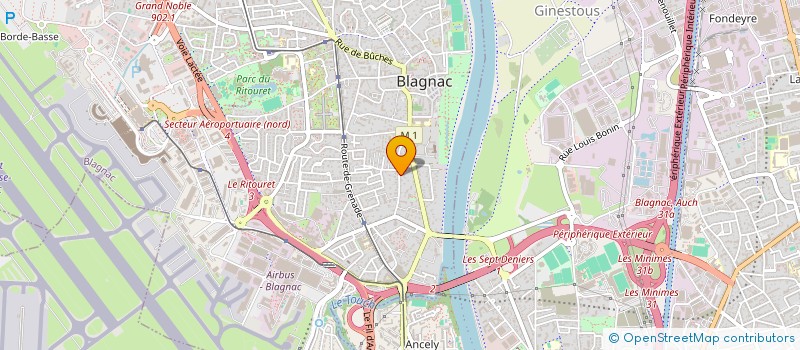 localisation de l'entreprise LMNP SINTES/ MANNONI  BLAGNAC