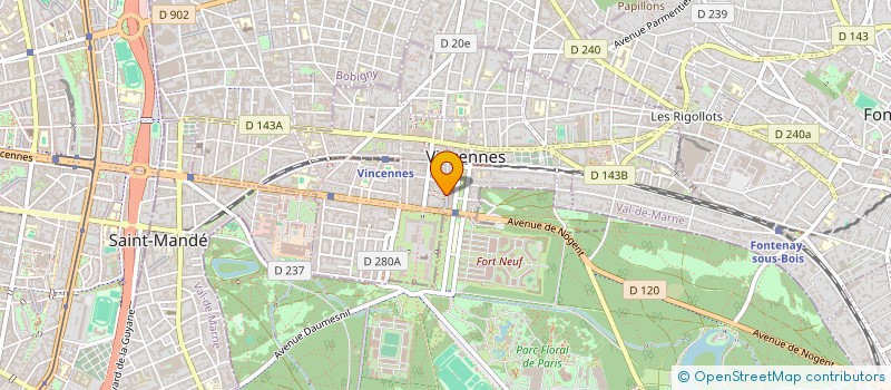 localisation de l'entreprise LMNP T MEUNIER ET P SEBAN à VINCENNES