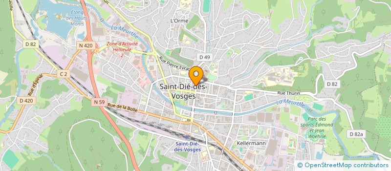 localisation de l'entreprise LMNP THIERS  SAINT-DIE-DES-VOSGES