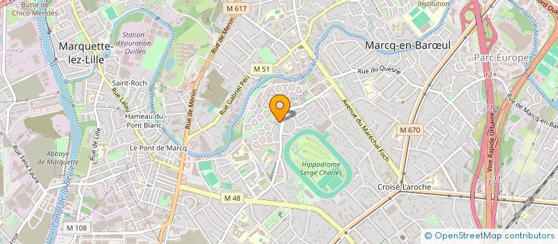 localisation de l'entreprise LMNP VANHOUTTE TRIPON à MARCQ-EN-BARŒUL