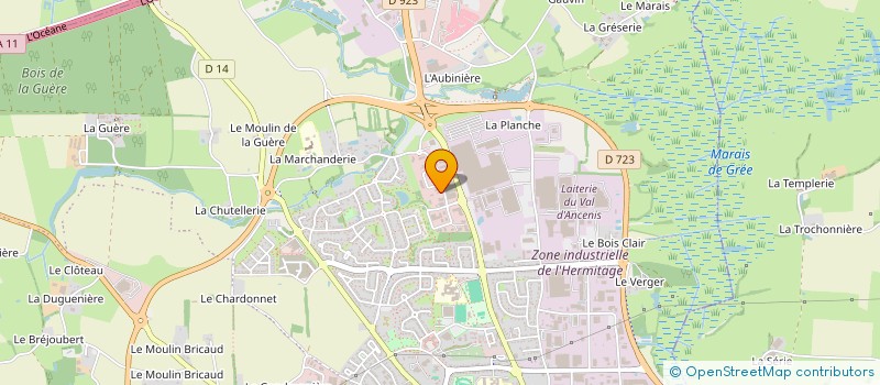 localisation de l'entreprise LMO  ANCENIS-SAINT-GEREON