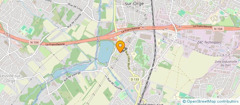 localisation de l'entreprise LMP DESIGN à BRETIGNY-SUR-ORGE