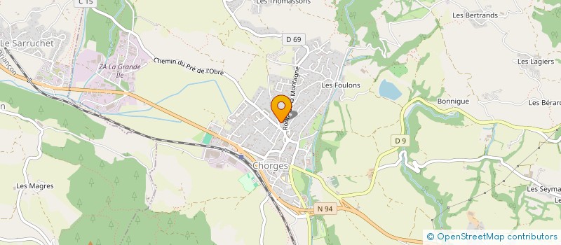 localisation de l'entreprise LMP LES ALPES  CHORGES